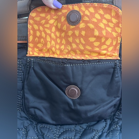 Fossil Key-Per Brown and Orange Quilted Purse in Good Condition - Picture 12 of 12